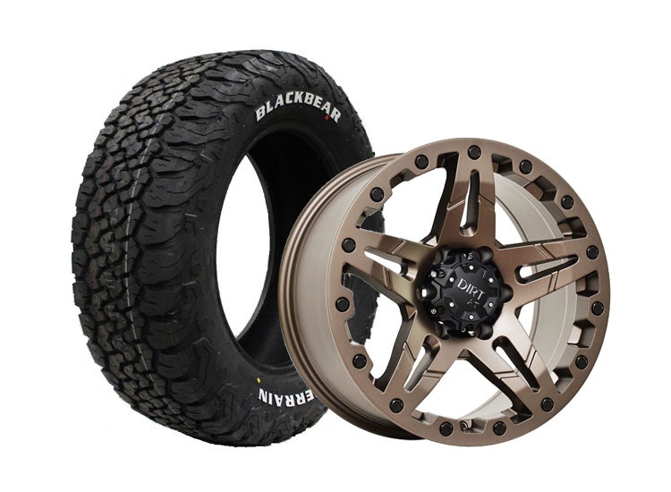 Komplett fälgpaket D66 Bronze 9×18″ 6/139,7 ET25 265/60R18