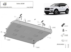 Underkörningsskydd / Hasplåt Volvo XC40 2018-2024