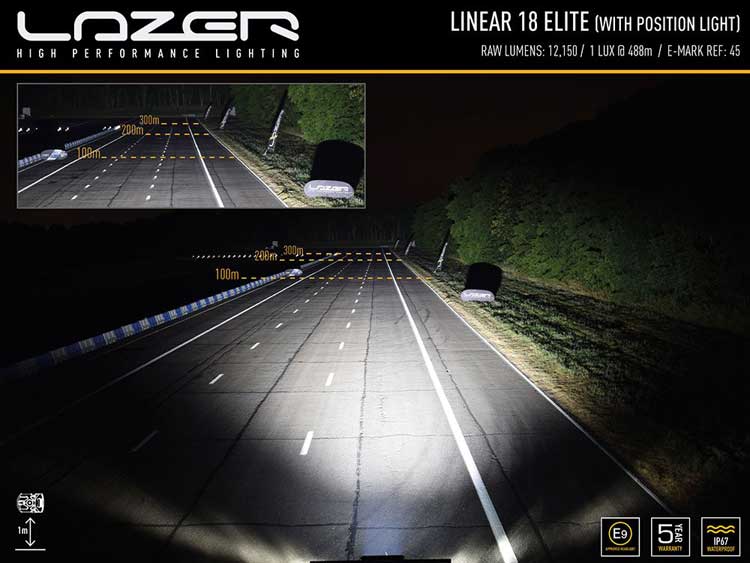 Lazer Linear-18 Elite med positionsljus