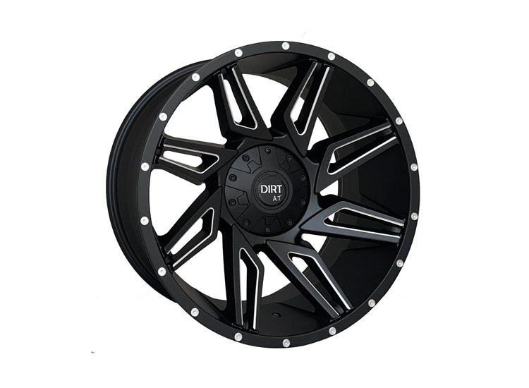 D96 Flatblack milled rivets 10×20 6/139,7 ET-25