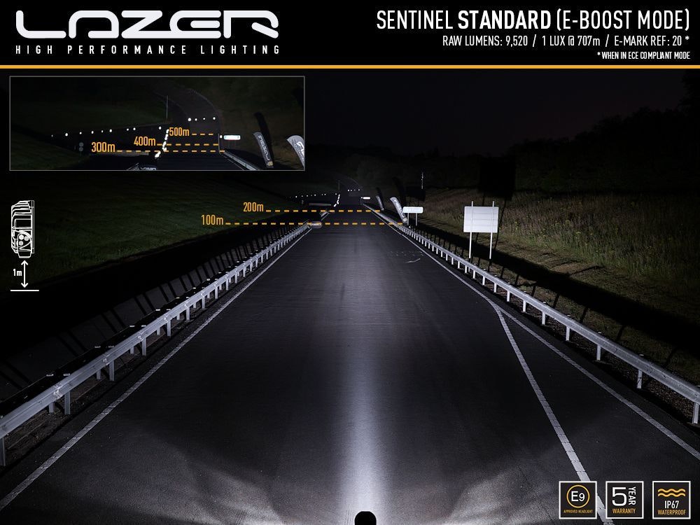 Lazer Sentinel STD Black LED extraljus