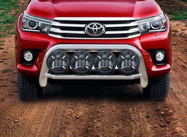 Frontbåge 76mm för 4st extraljus Toyota Hilux 2016-2020