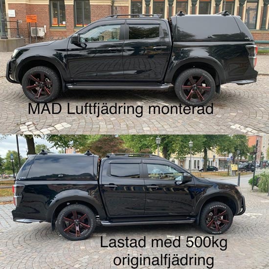 Luftfjädring inkl. kompressor Isuzu D-Max 2012-2020