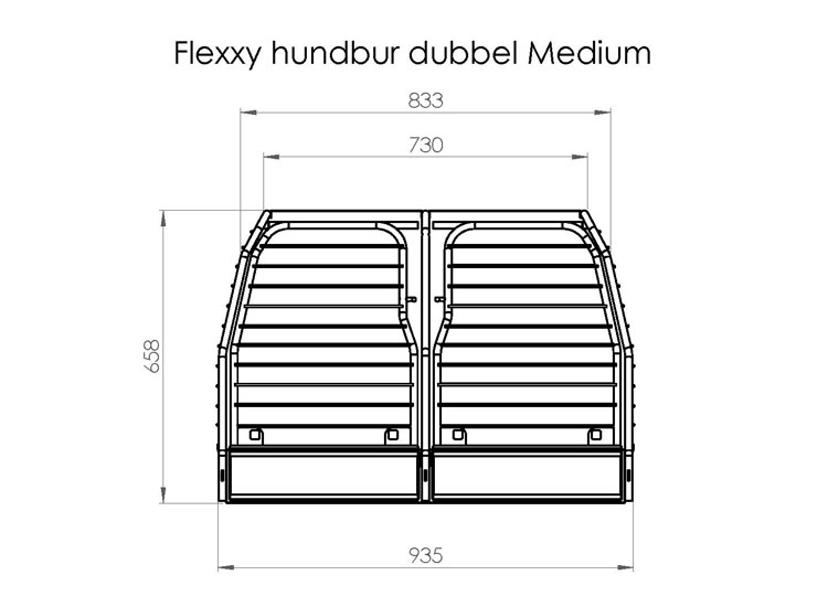 Hundbur Flexxy Medium Dubbel