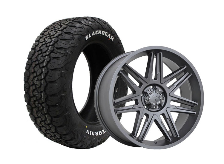 Komplett fälgpaket D62 Flatgrey 9×18″ 6/139,7 ET25 265/60R18
