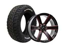 Komplett fälgpaket D91 Red Stripe 9,5x20 6/114,3 ET18 265/50R20