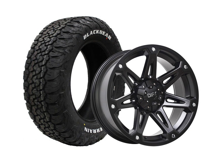 Komplett fälgpaket D53A Flatblack 9,5×20″ 6/114,3 ET20 265/50R20