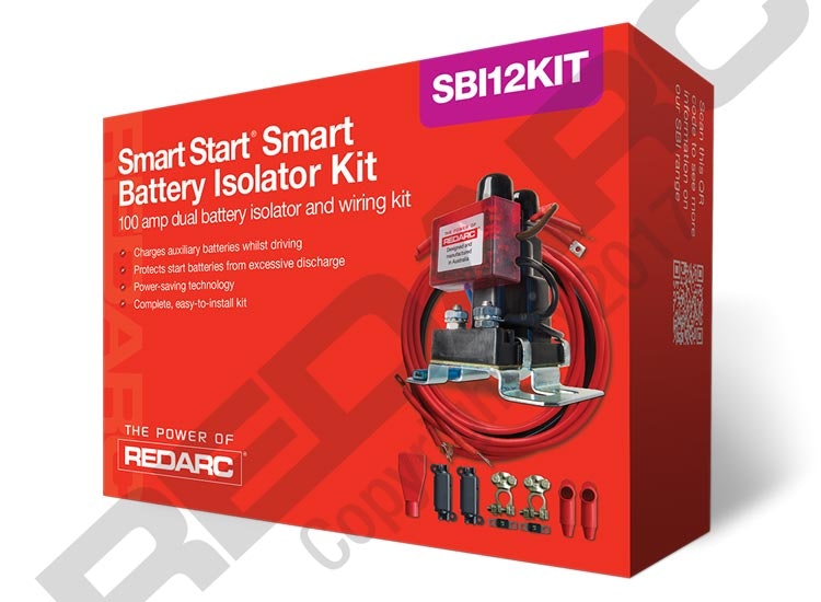 REDARC smart start batteri isolator 12V 100A + kabelsats