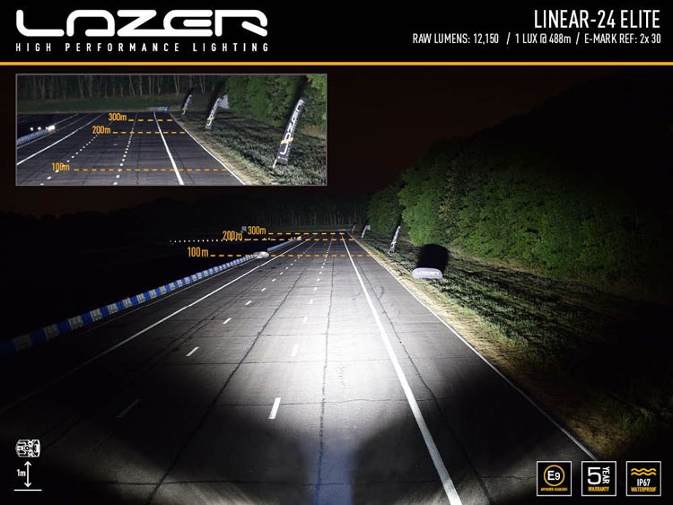 Extraljuskit Lazer Linear-24 Elite Ford Ranger Raptor 2018+
