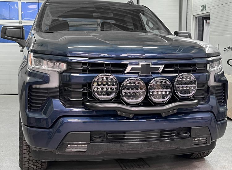 Q-light extraljusfäste Chevrolet Silverado 2021+