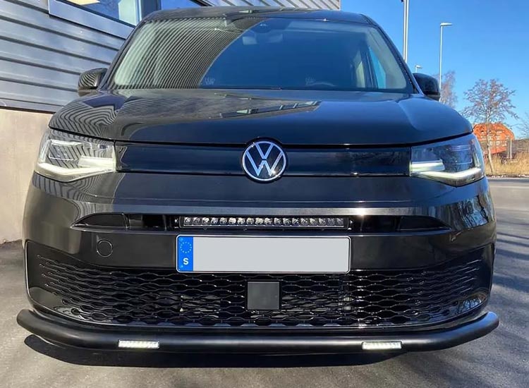 Frontrör Metec DRL LED Svart VW Caddy 2021+