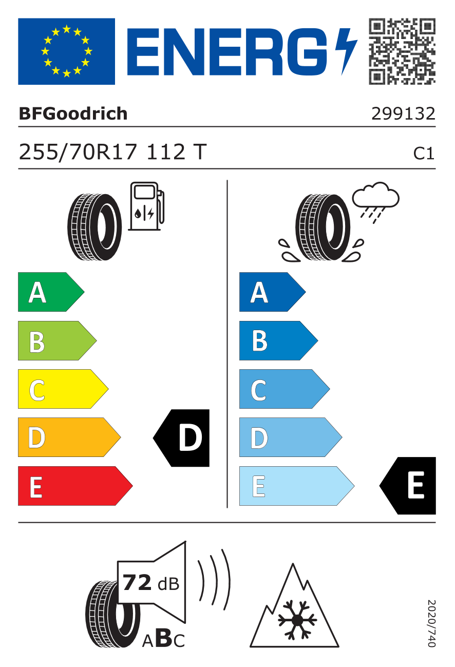 BF Goodrich Trail-Terrain T/A 255/70R17 112T