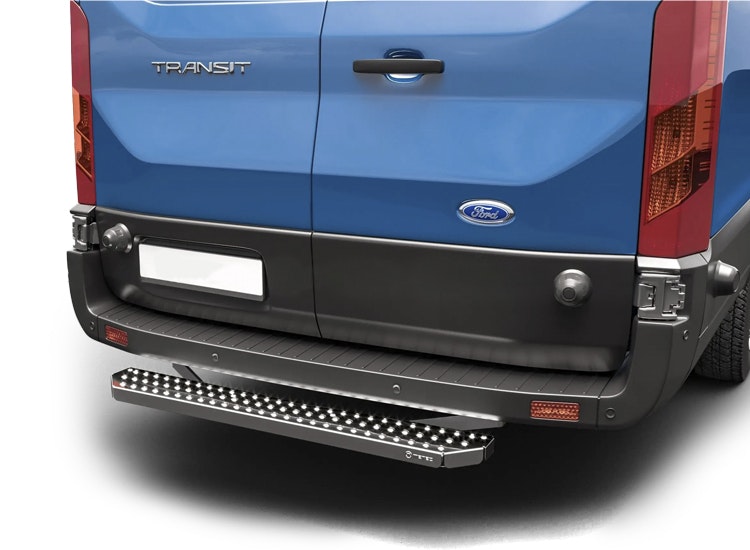 Bakre fotsteg rostfritt Ford Transit 2014+