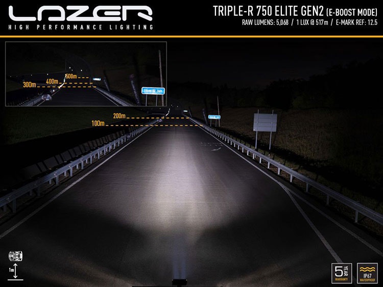 Lazer Triple-R 750 Elite 8,6 tums LED ramp