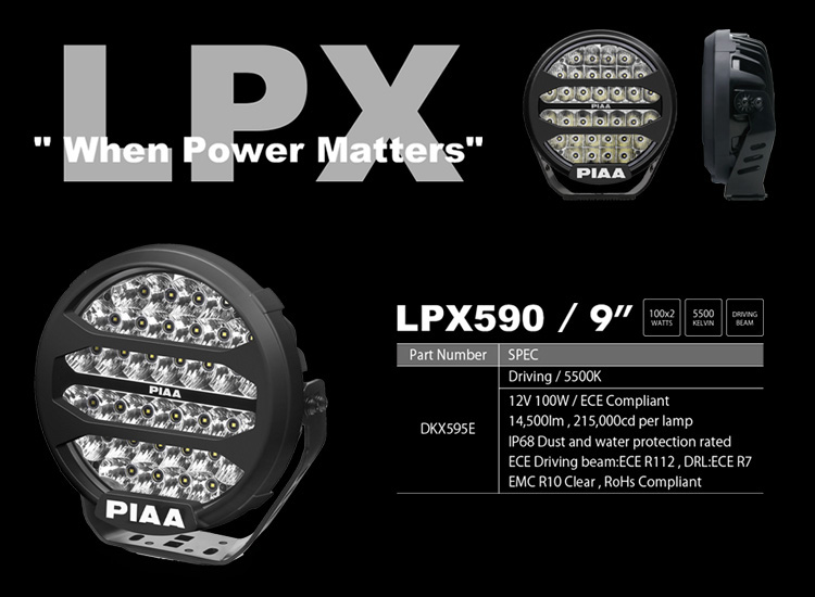 PIAA LPX590 9 tum LED Extraljuspaket E-märkt