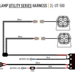 Lazer reläkabelsats för 2st extraljus i Utility serien