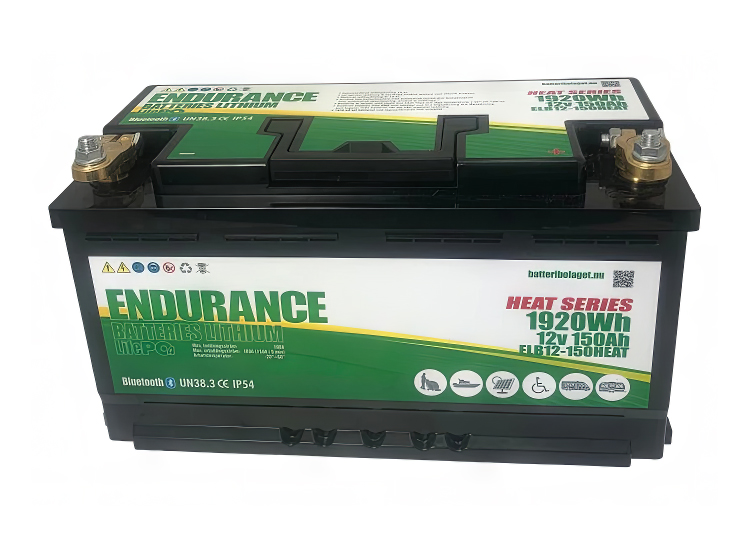 Litiumbatteri Endurance Heat 12V 150Ah med inbyggd värme och blåtand