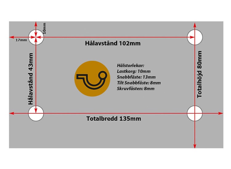 Lastkorg förzinkad utan fäste