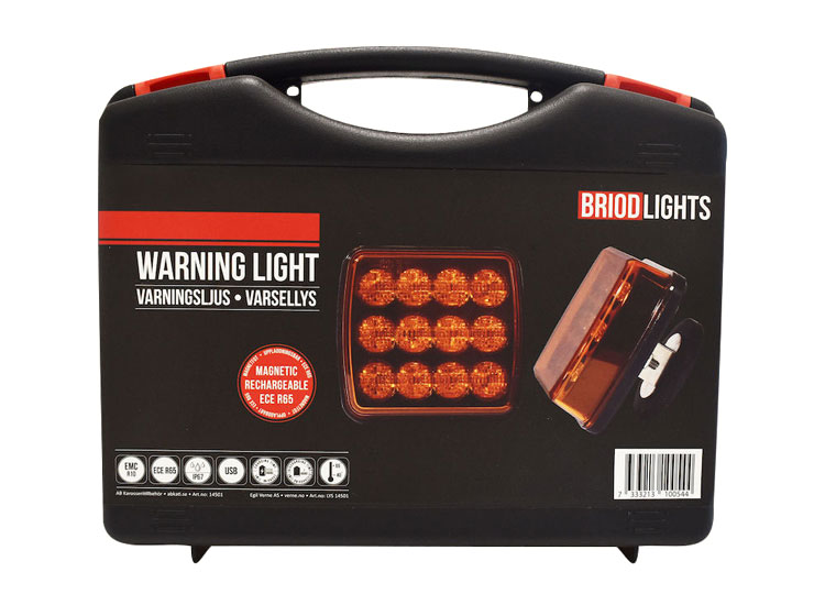 BriodLights Alert varningsljus med magnet och laddbart batteri