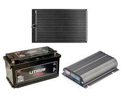 Off-Grid paket medium 165Ah lithium / 135W flexpanel / 40A DC-DC 12V