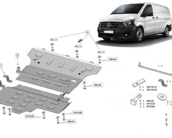 Underkörningsskydd / Hasplåt Mercedes Vito / V-Klass 2014+