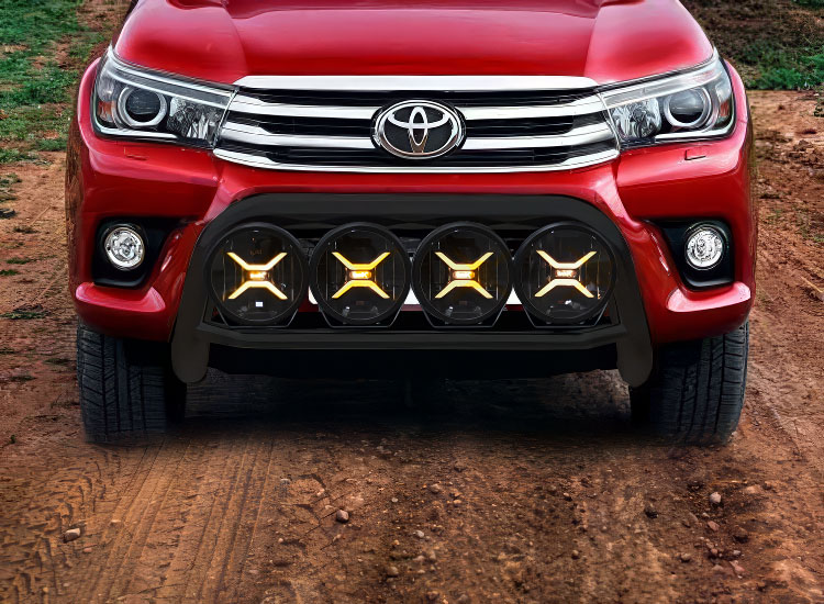 Extraljuspaket frontbåge + 4st extraljus Toyota Hilux 2016-2020