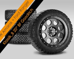 Fälgpaket Delta 4X4 Klassik B 9,5x20" 6/139,7 ET25 275/55R20 Amarok / Ranger 2023+