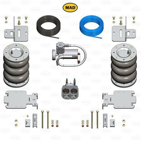 Luftfjädring inkl. kompressor Ford Transit chassi / flakbil FWD 2019+