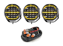 3-Pack OZZ XR2 P9" LED extraljus med kabelsats