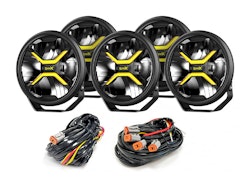 5-Pack BaseX Lights 9" LED-extraljus med kabelsats