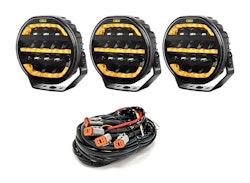 3-Pack OZZ XR2 P7" LED extraljus med kabelsats