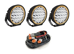 3-Pack W-Light Neptune GEN2 9" LED-extraljus med kabelsats