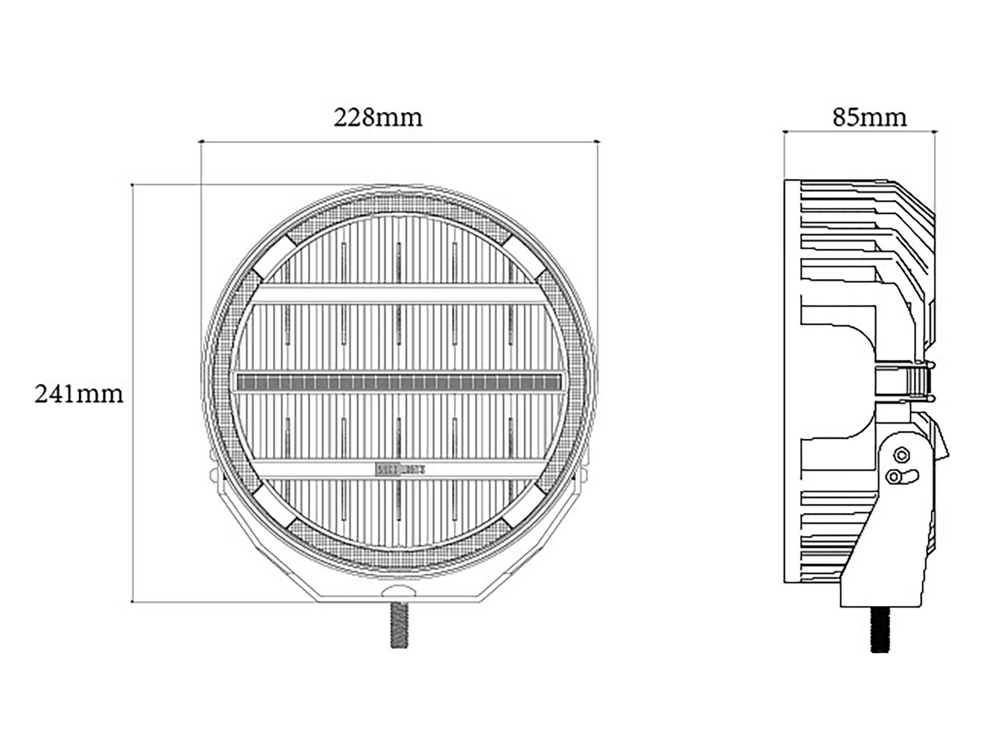 2-Pack BriodLights Olympus LED extraljus 9tum med kabelsats