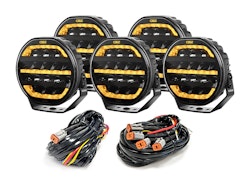 5-Pack OZZ XR2 P7" LED extraljus med kabelsats