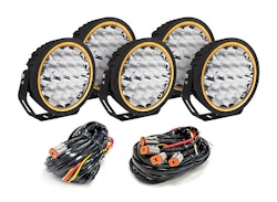 5-Pack W-Light Neptune GEN2 9" LED-extraljus med kabelsats