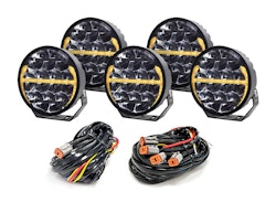 5-pack Predator 9" LED extraljus med kabelsats