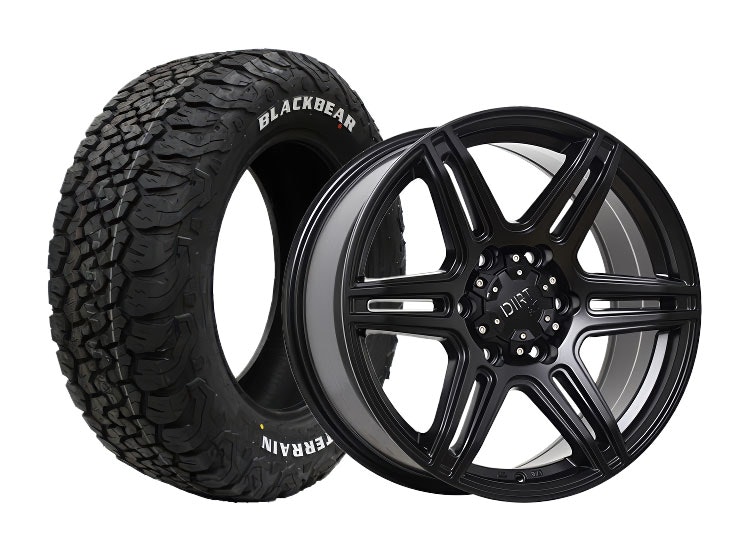 Komplett fälgpaket D47 Flatblack 8×17 5/118 ET38 235/65R17