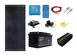 Off-Grid paket Husbil/Camper 150W solpanelskit + inverter + batteri