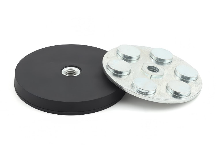 Gripmagnet neodym gummibeklädd M8 50kg