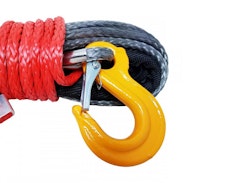 Syntetrep 6 mm x 15 m med krok & splits – Grå – 3,6T