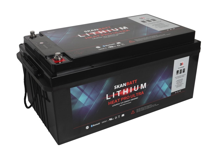 SKANBATT Litium HEAT PRO Ultra 12V 300AH – CAN Bus