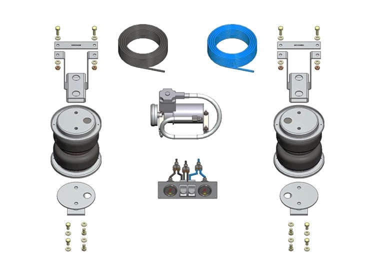 Luftfjädring inkl. kompressor Mitsubishi L200 4WD 04-15
