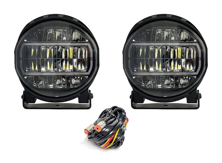 2-Pack BriodLights Edge 9″ extraljus med kabelsats