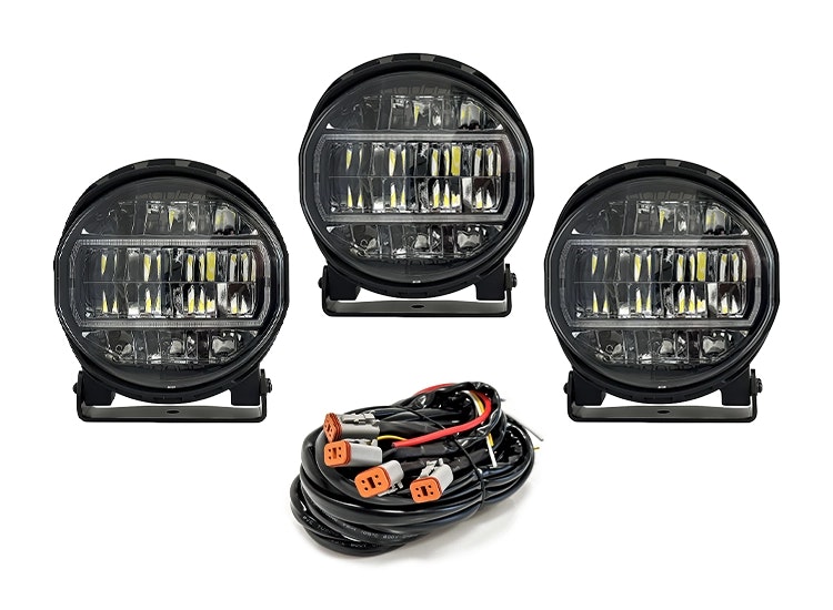 3-Pack BriodLights Edge 9″ extraljus med kabelsats