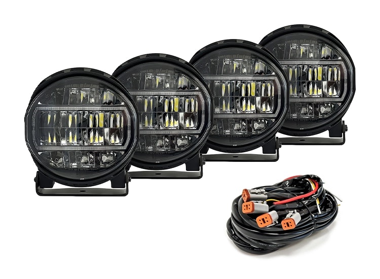 4-Pack BriodLights Edge 9″ extraljus med kabelsats