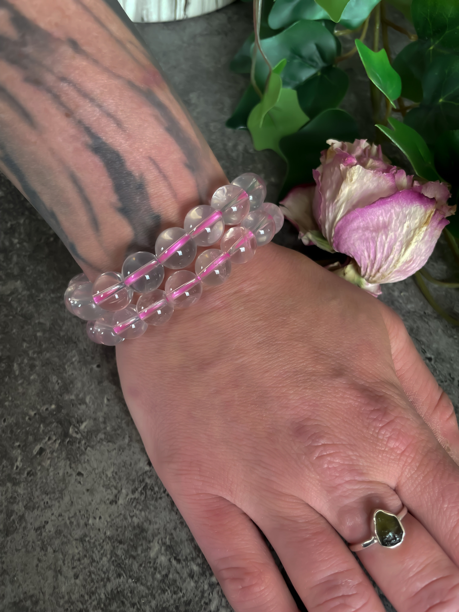 Rosa girasol armband, 12mm