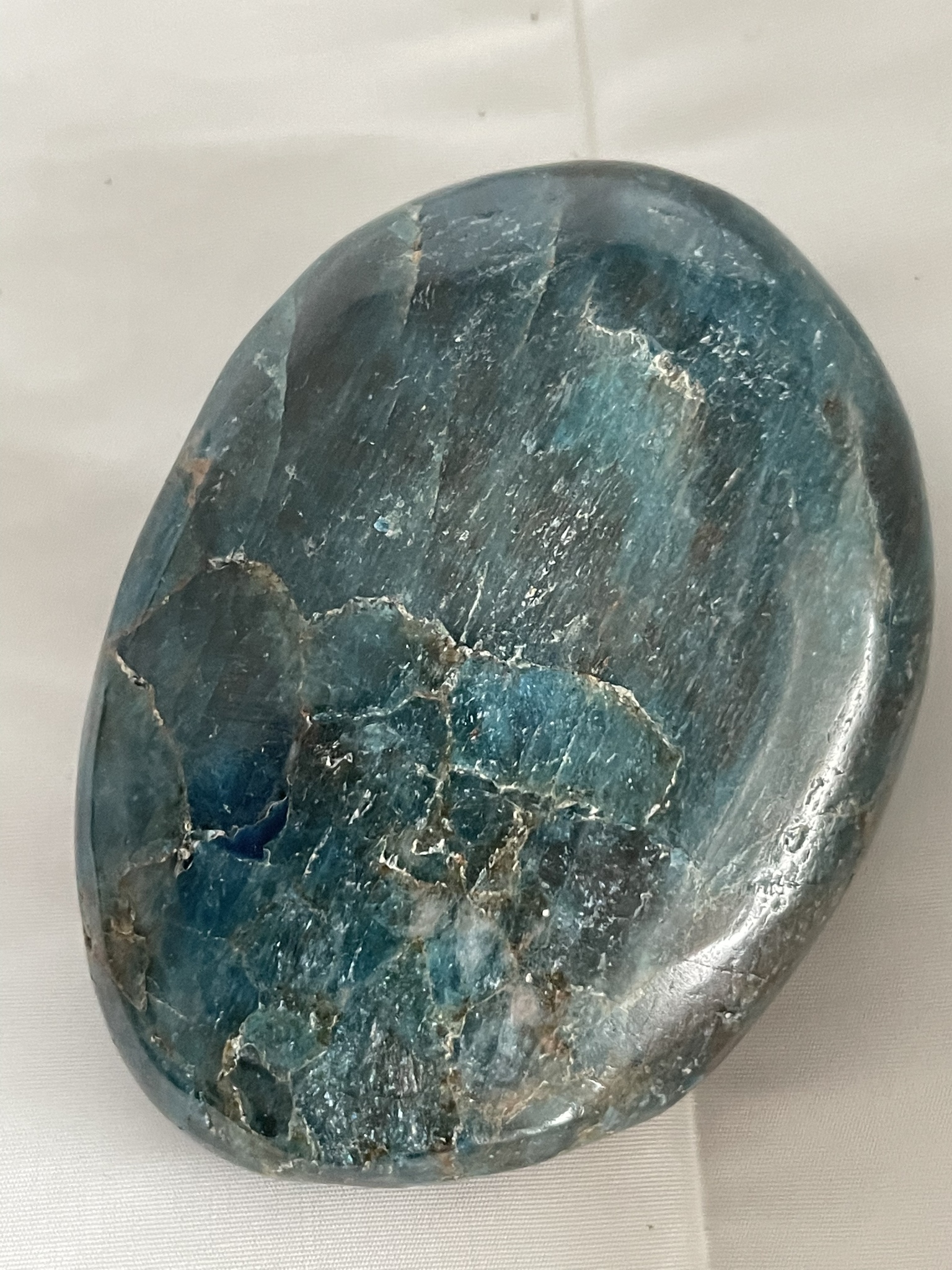 Blå Apatit Palmstone 204-230gr