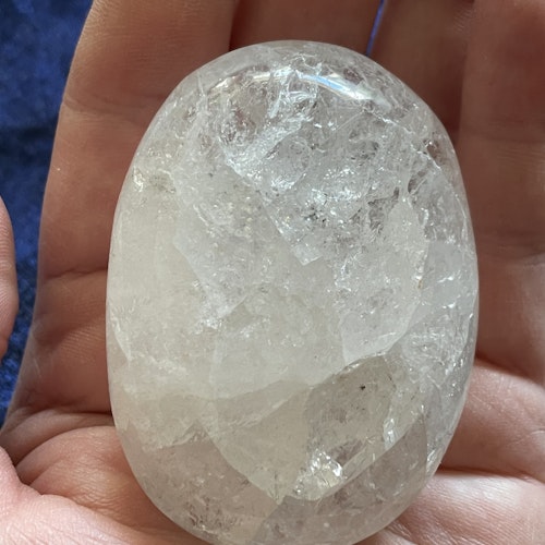 Krackelerad Bergkristall Palmstone