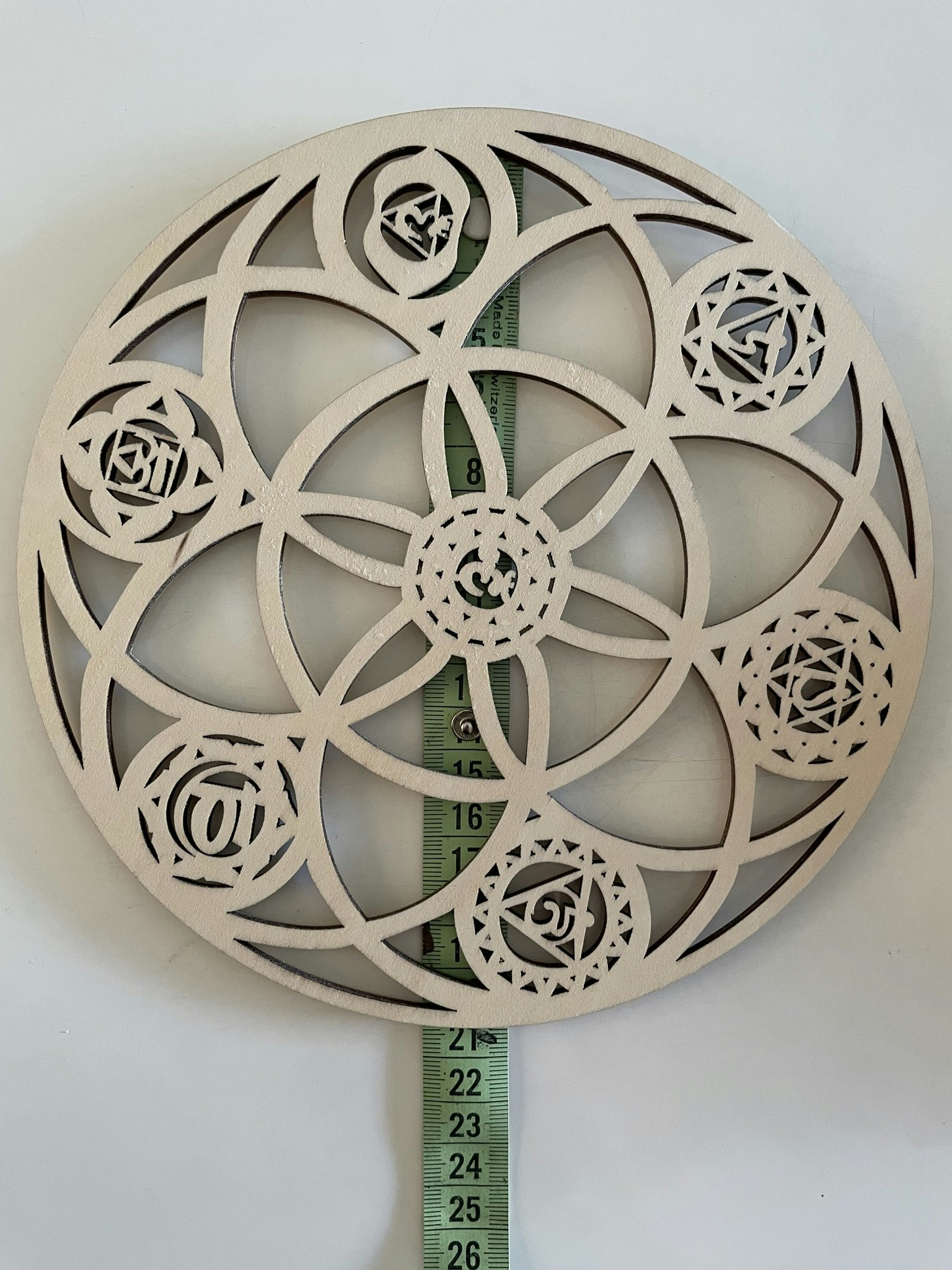 Kristallnät Big flower chakrasymboler (26cm)