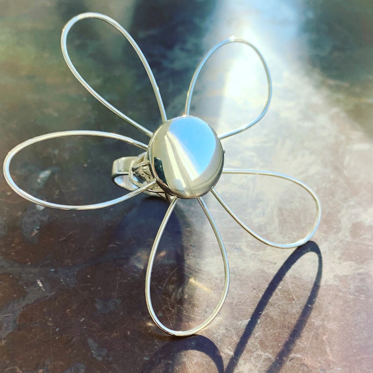 Modesty Original Silverring blomma blank silverpistill